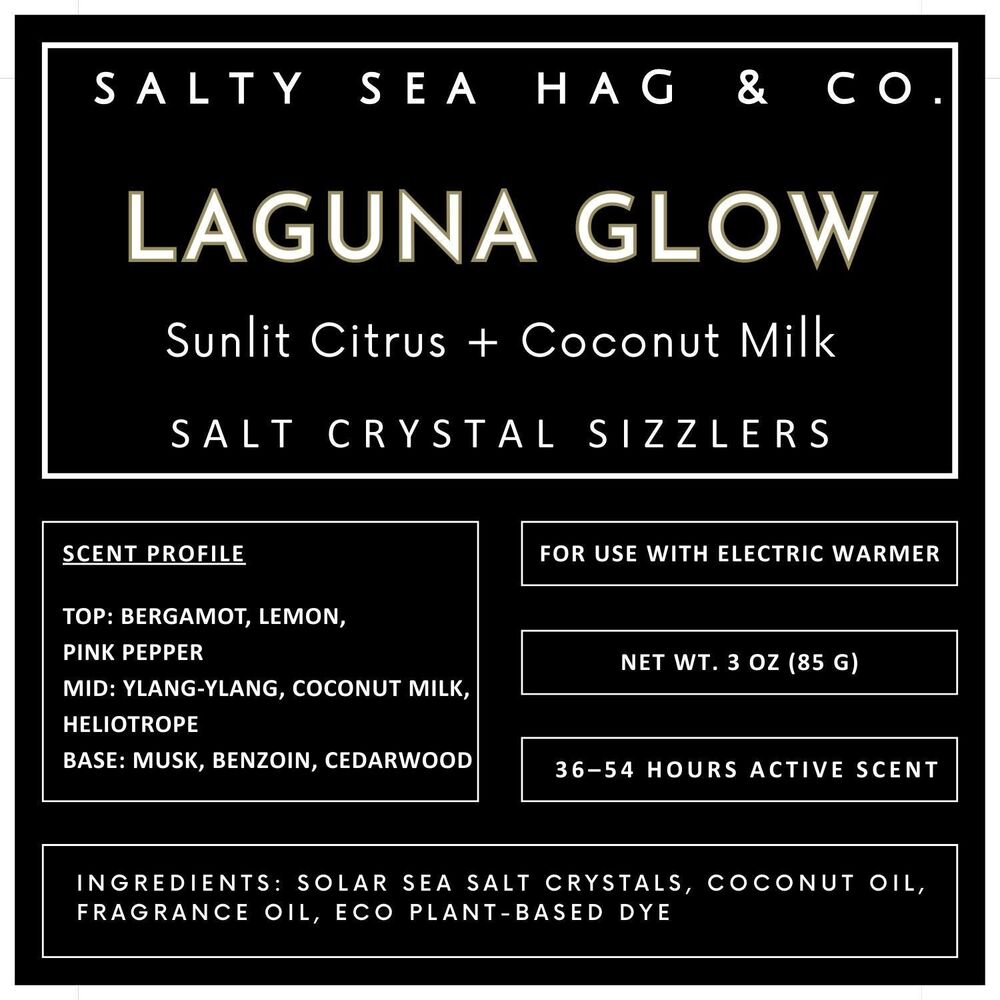 Laguna Glow Salt Crystal Sizzlers | Sunlit Citrus + Coconut Milk Scent - Picture 2 of 8